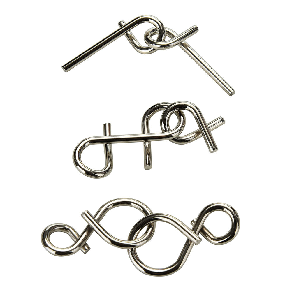 8-Piece Metal IQ Brain Teaser Set – Montessori Wire Puzzles for Kids & Adults