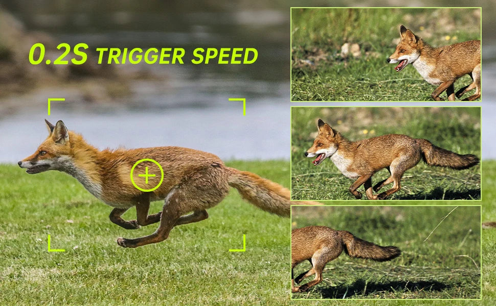 4K 64MP Solar Trail Camera with Night Vision – 0.2s Trigger