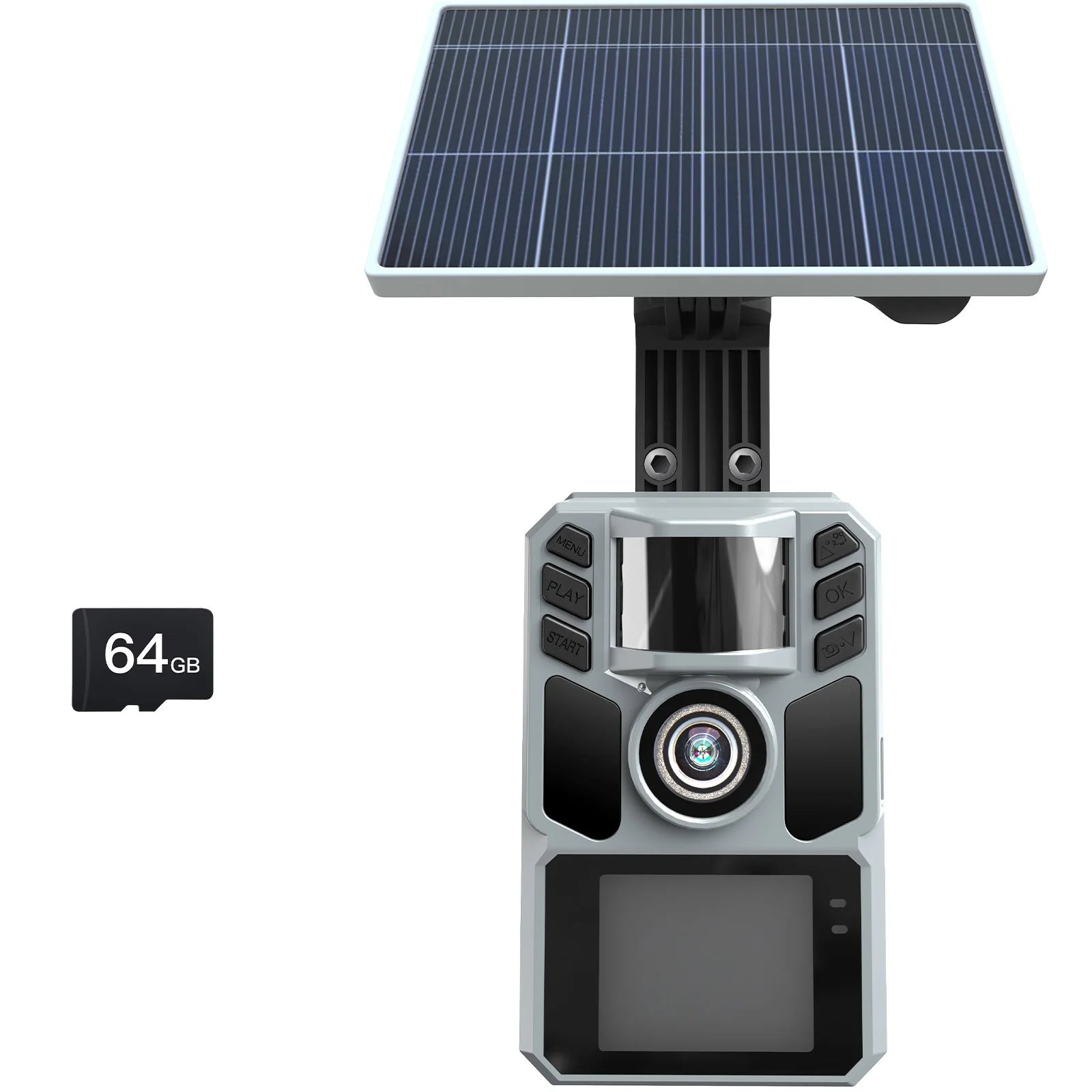 4K 64MP Solar Trail Camera with Night Vision – 0.2s Trigger
