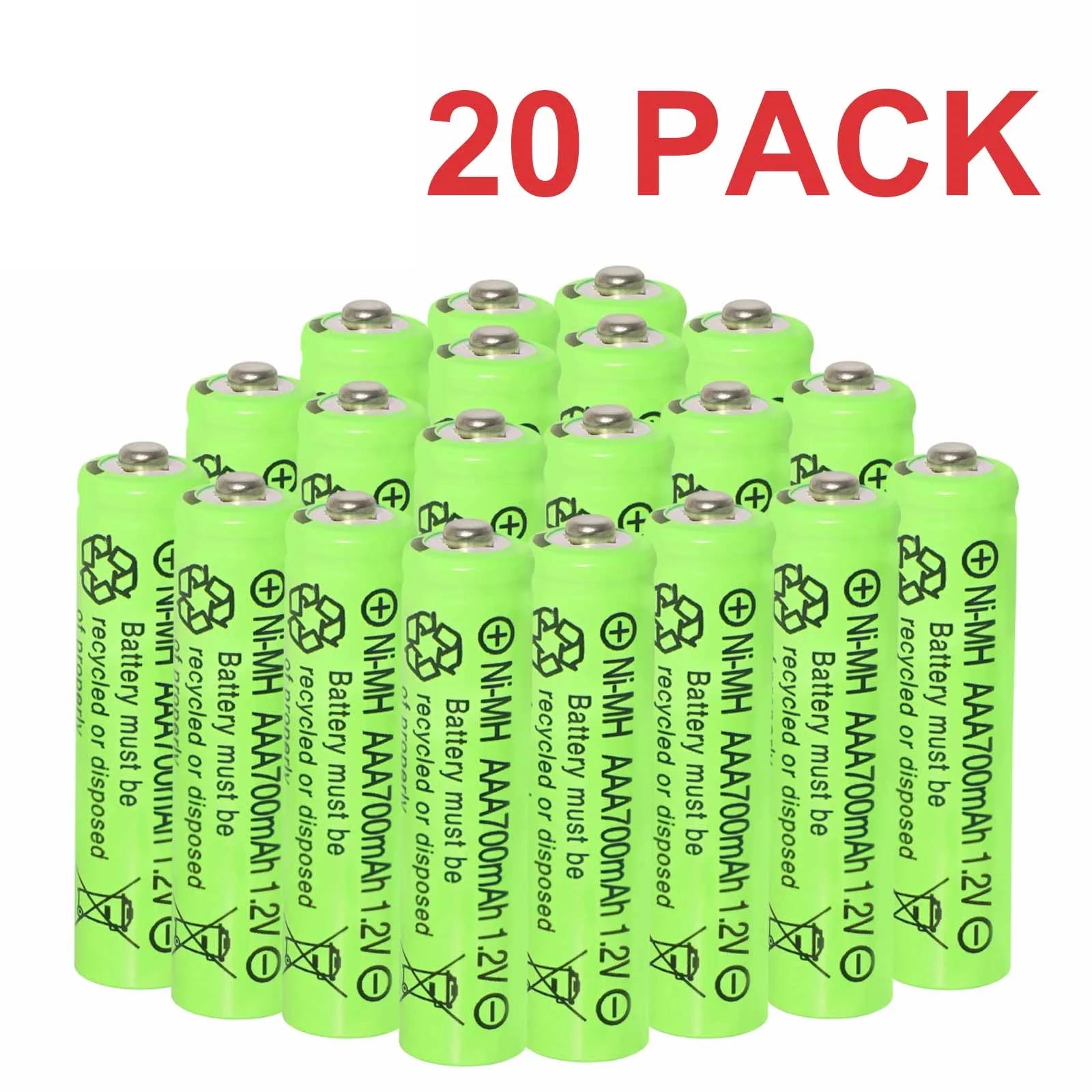 AAA Rechargeable Batteries 700mAh Ni-MH 1.2V – 12 Pack