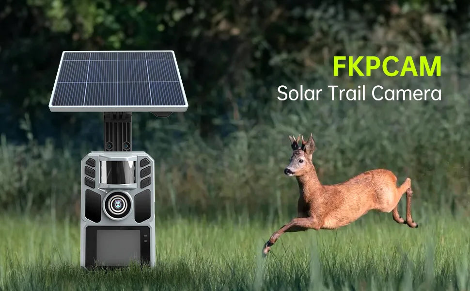 4K 64MP Solar Trail Camera with Night Vision – 0.2s Trigger