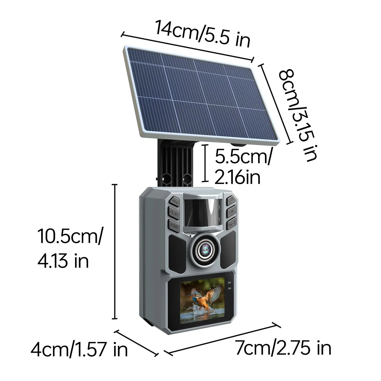 4K 64MP Solar Trail Camera with Night Vision – 0.2s Trigger