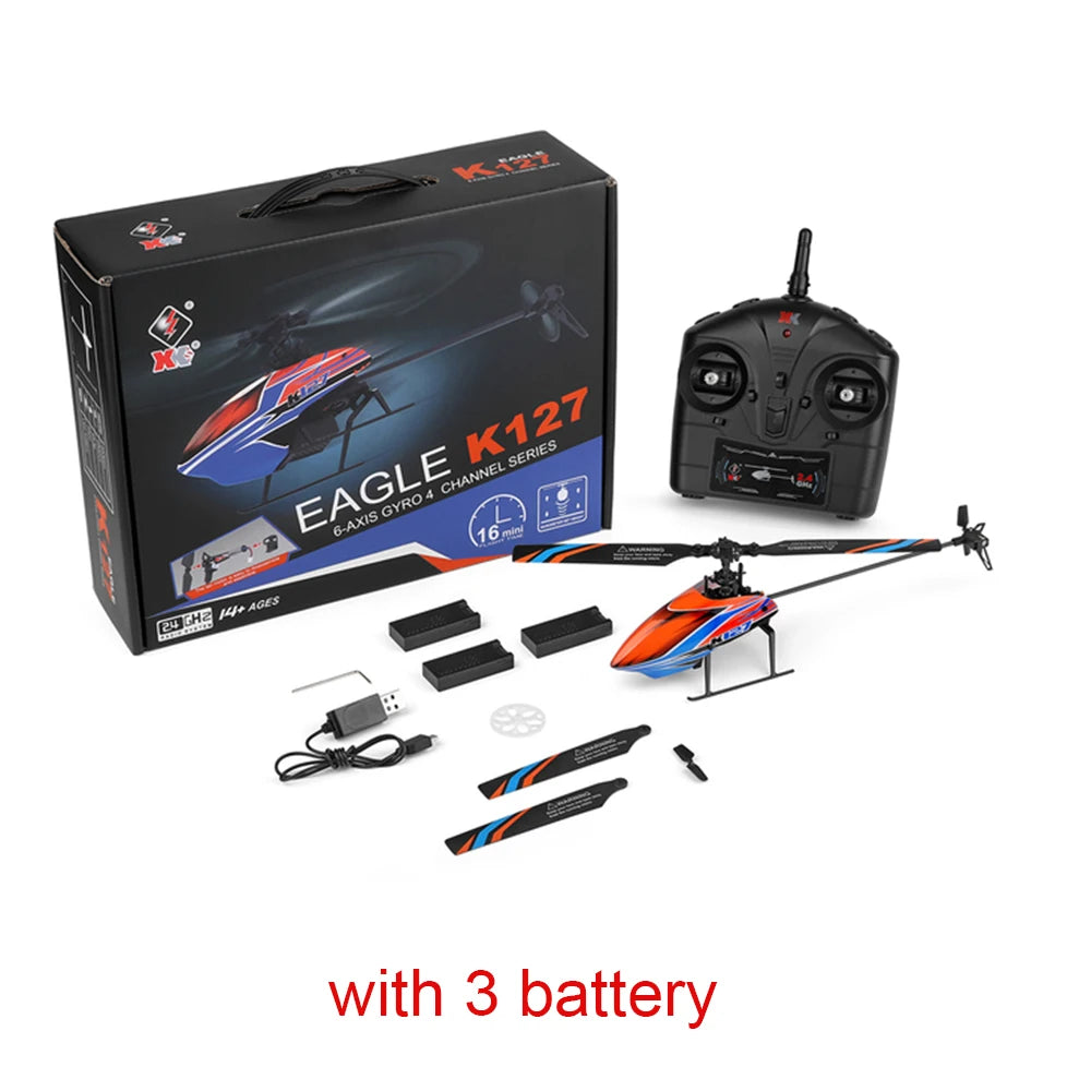 WLtoys K127 Single-Blade RC Helicopter 4CH 6-Axis – RTF Beginner Toy