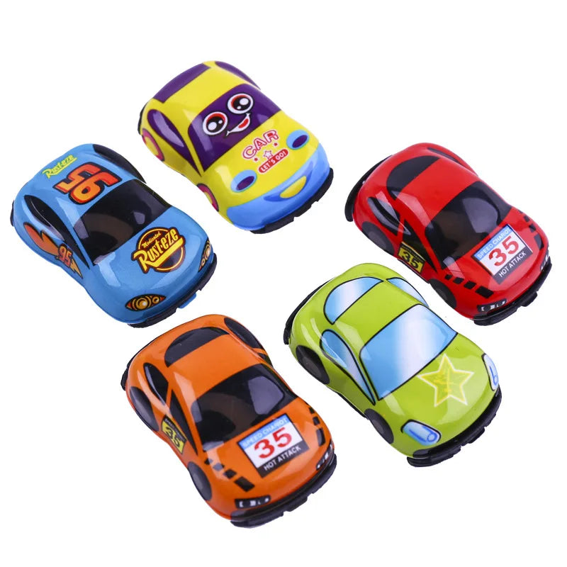 20pcs Cartoon Pull Back Cars & Planes – Mini Plastic Toy Vehicles for Kids