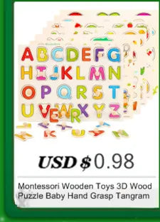 3D Wooden Animal Puzzle – Educational Cognitive Toy for Kids