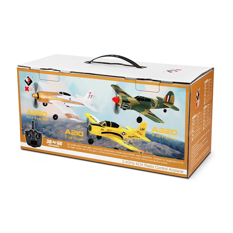 WLtoys A220/A210/A260 RC Airplane 2.4G 4CH 3D/6G Stunt Fighter