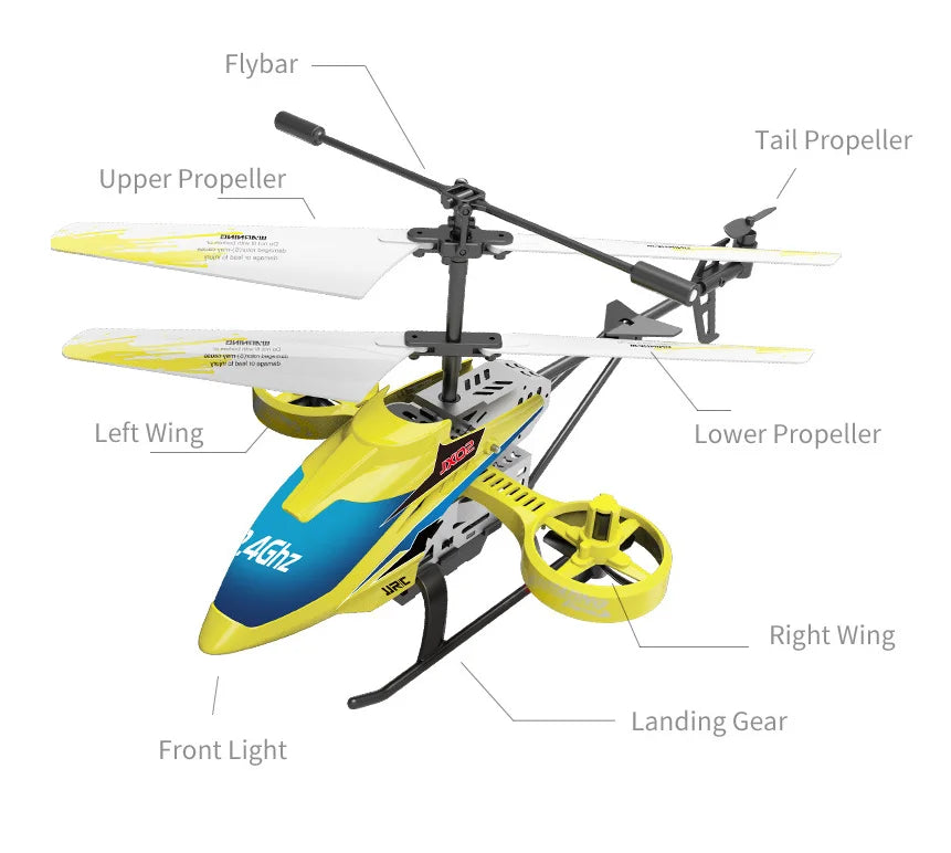 JJRC JX02 Mini RC Helicopter 2.4G 4CH Crash-Resistant Drone