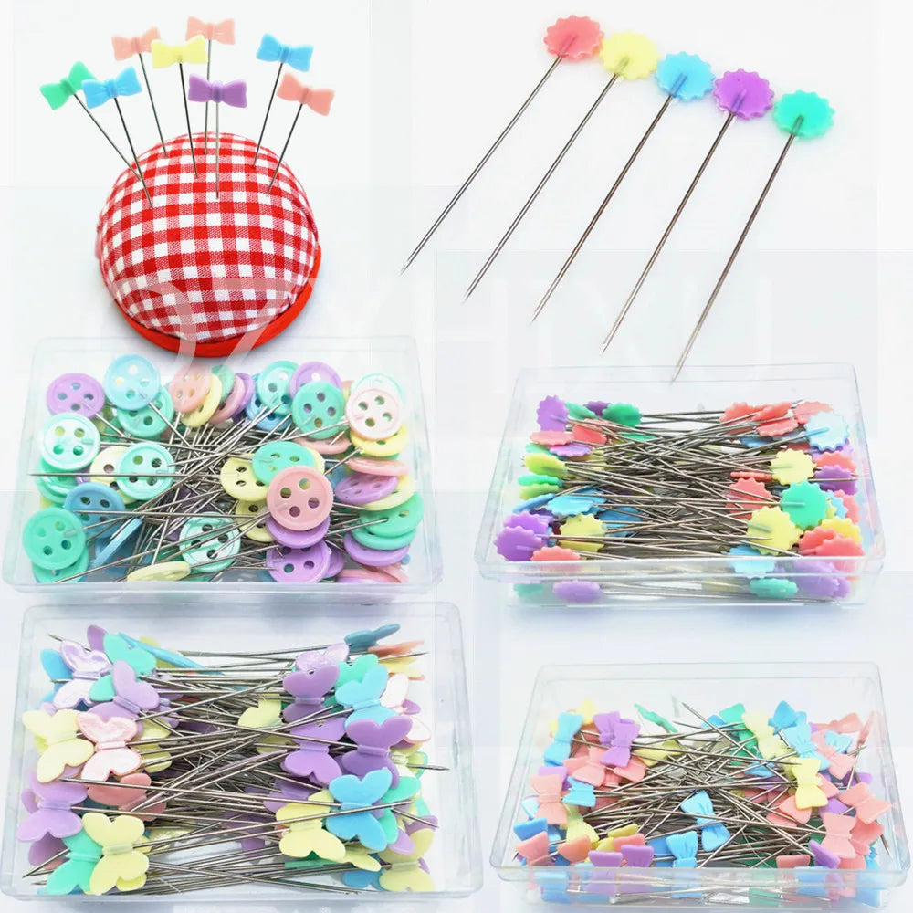 100Pcs Stainless Steel Dressmaking & Embroidery Pins – Sewing Accessories