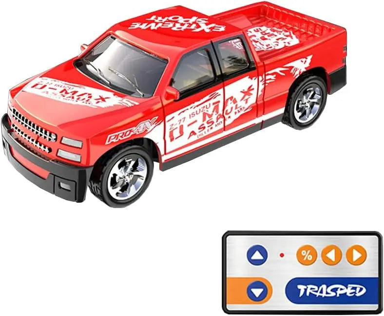 1/64 Mini RC Car 4x4 Alloy Racing Truck with Lights