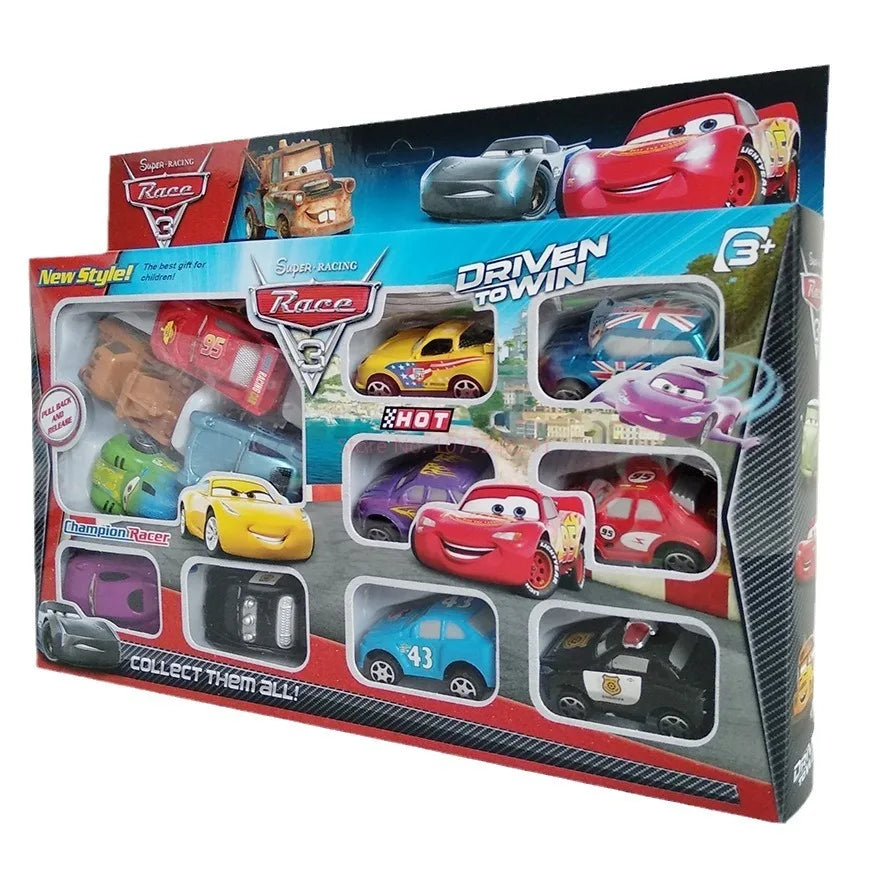 12pcs Disney Pixar Cars Toy Set – Lightning McQueen, Jackson Storm, Mater PVC Model Cars