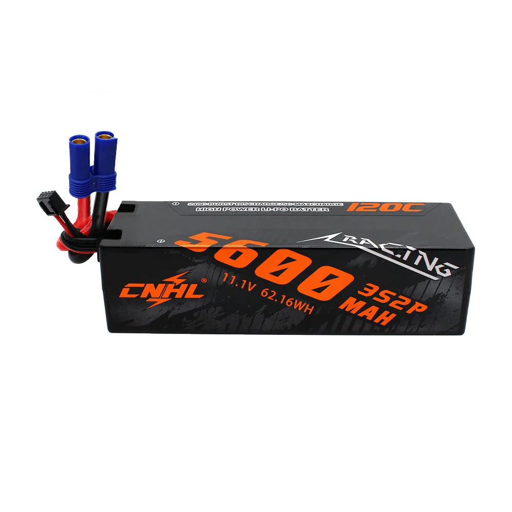 CNHL Lipo Battery 3S/4S 5600-8000mAh 11.1V/14.8V Hard Case with T EC5 Plug