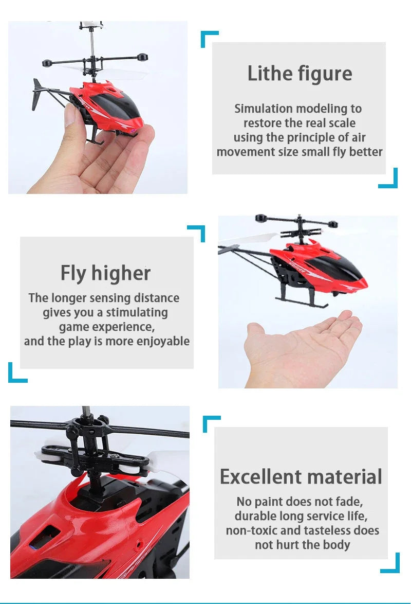 Mini RC Drone – Rechargeable, Safe & Fall-Resistant (No Battery)