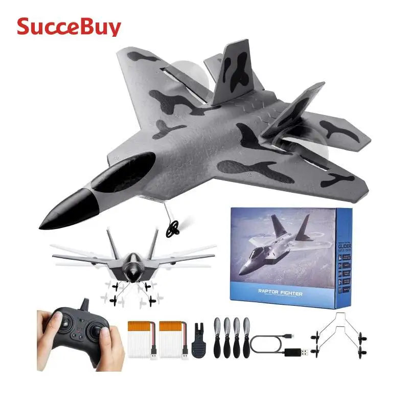 SucceBuy F-22 RC Plane 2.4G EPP Foam Glider with Gyro