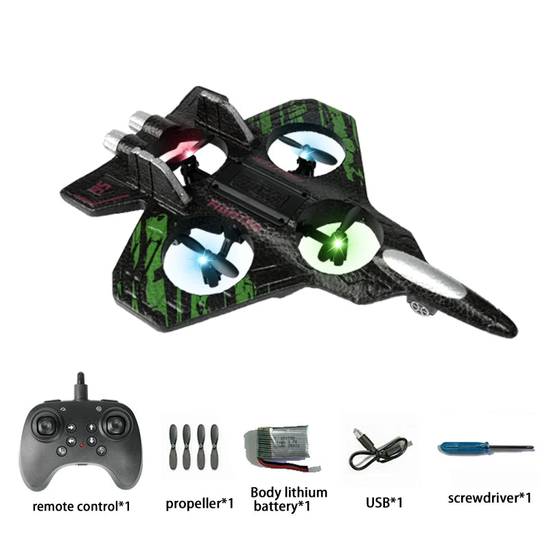 2.4G EPP RC Fighter Plane Glider with Lights – Stunt Aircraft