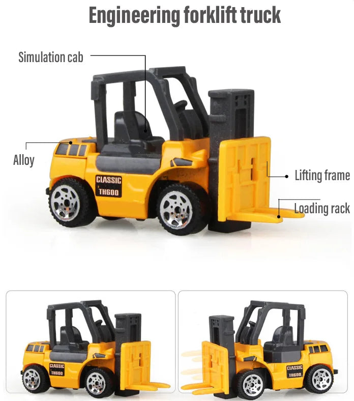 10-in-1 Construction Truck Toy Set – Die-Cast Vehicles for Kids