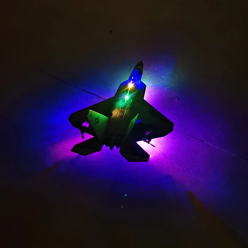 2024 F22S RC Airplane 2.4G 4CH Raptor Jet with LED & Gyro