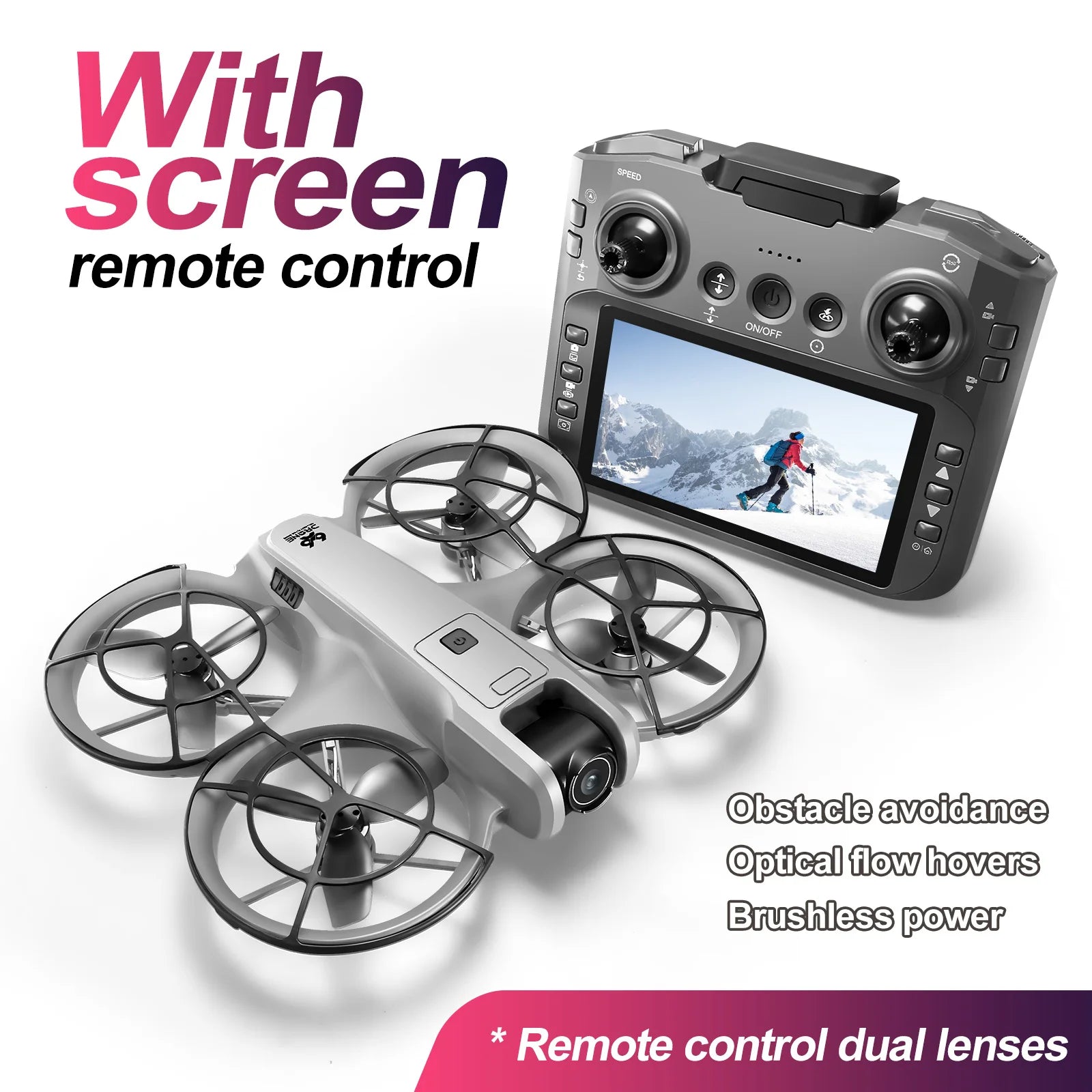 V666 Mini Drone 4K HD Camera FPV Quadcopter with Screen