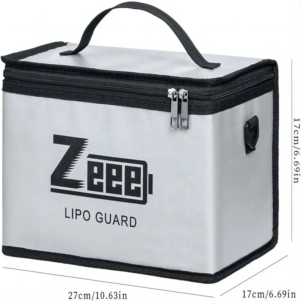 Zeee Lipo Fireproof Battery Safety Bag – 10 Cells, Large Capacity