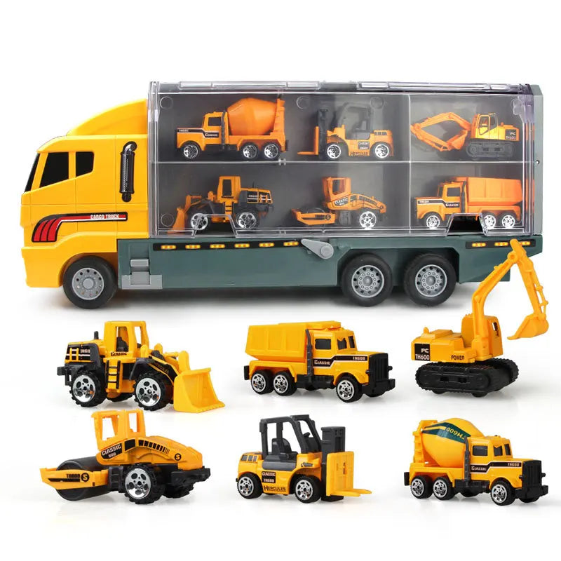 10-in-1 Construction Truck Toy Set – Die-Cast Vehicles for Kids