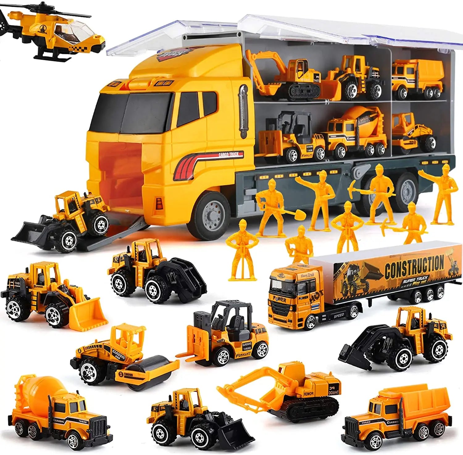 10-in-1 Construction Truck Toy Set – Die-Cast Vehicles for Kids