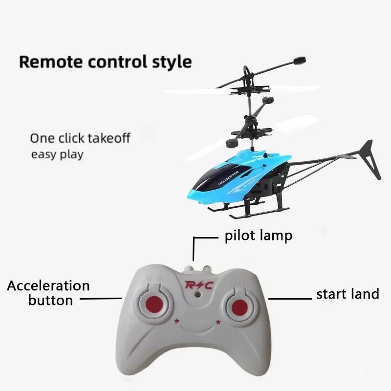 Mini RC Helicopter – Safe, Fall-Resistant & Rechargeable