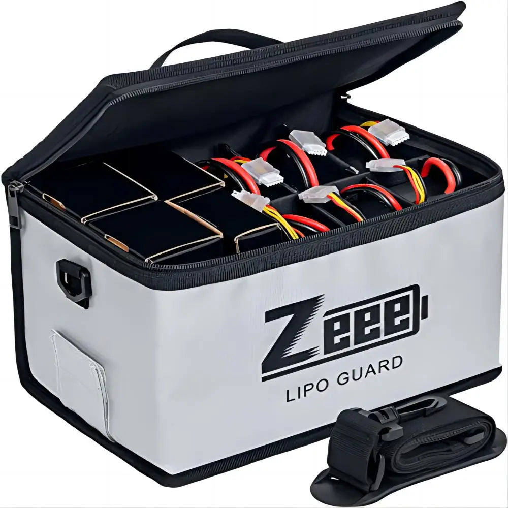 Zeee Lipo Fireproof Battery Safety Bag – 10 Cells, Large Capacity