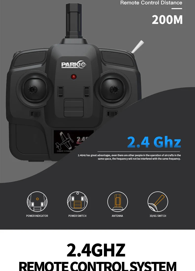 2024 F22S RC Airplane 2.4G 4CH Raptor Jet with LED & Gyro