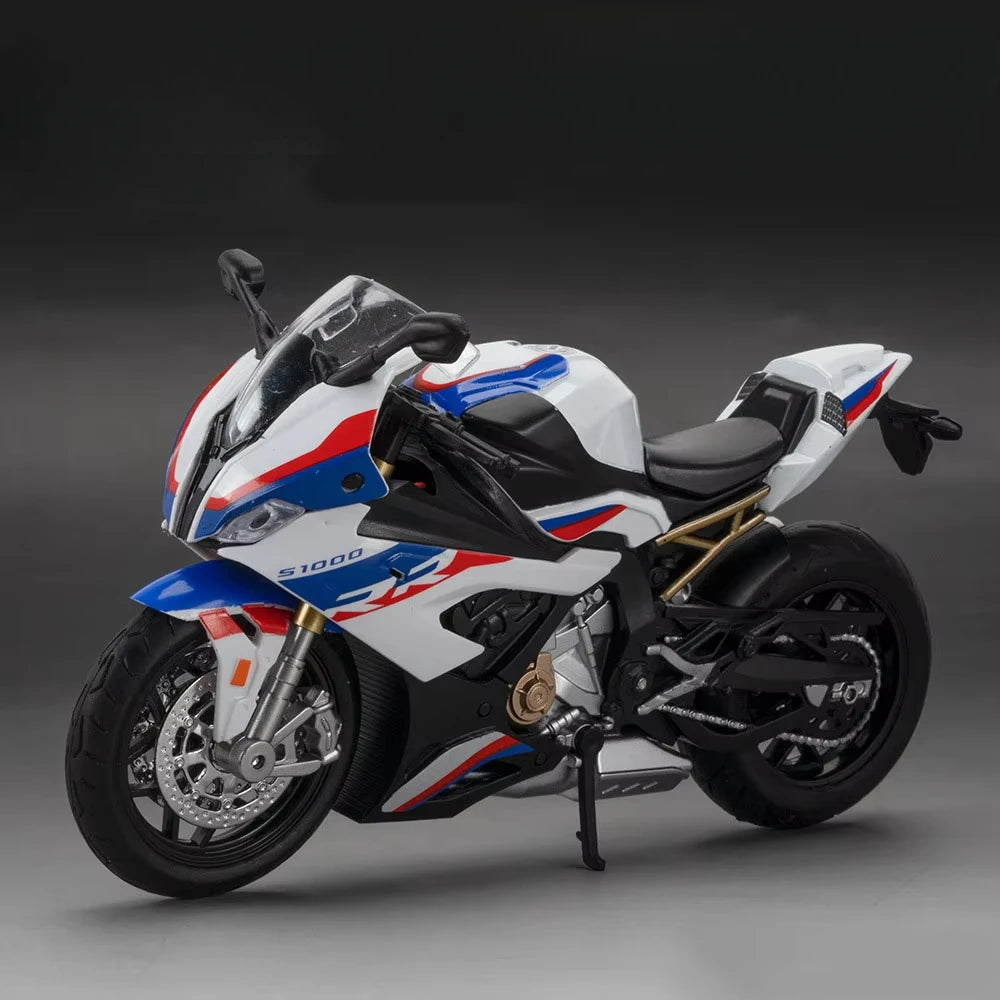 1:12 Kawasaki 400 H2R S1000RR Diecast Motorcycle Toy – Steering Front Wheel & Lights