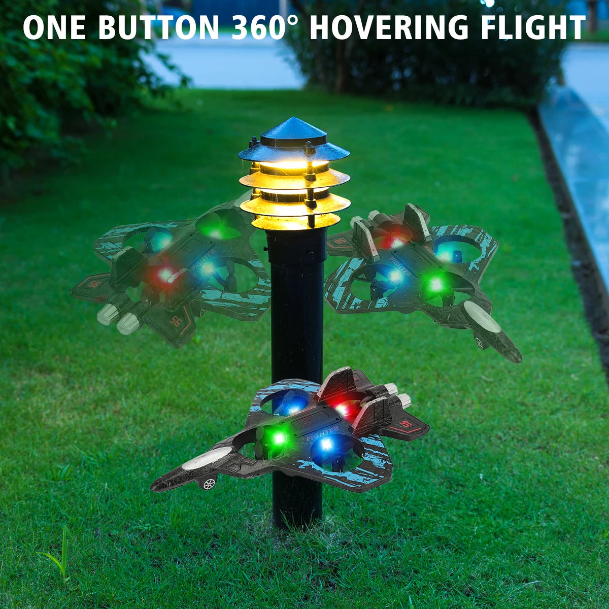 2.4G EPP RC Fighter Plane Glider with Lights – Stunt Aircraft