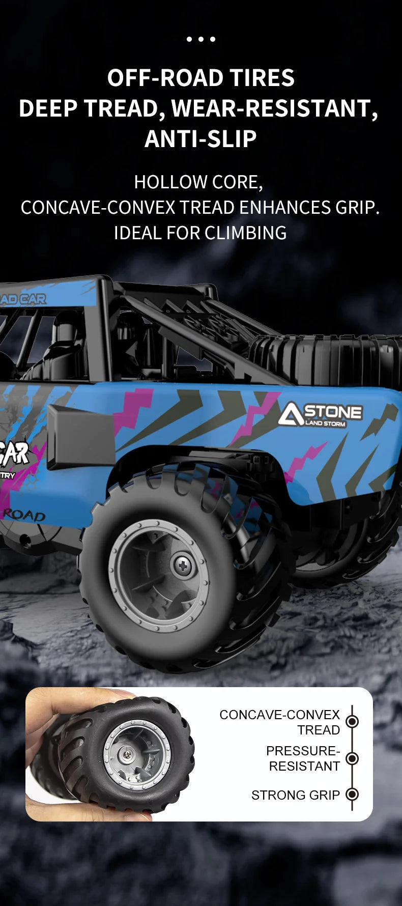 JJRC Q191 RC Car Waterproof 4WD All-Terrain Off-Road Buggy