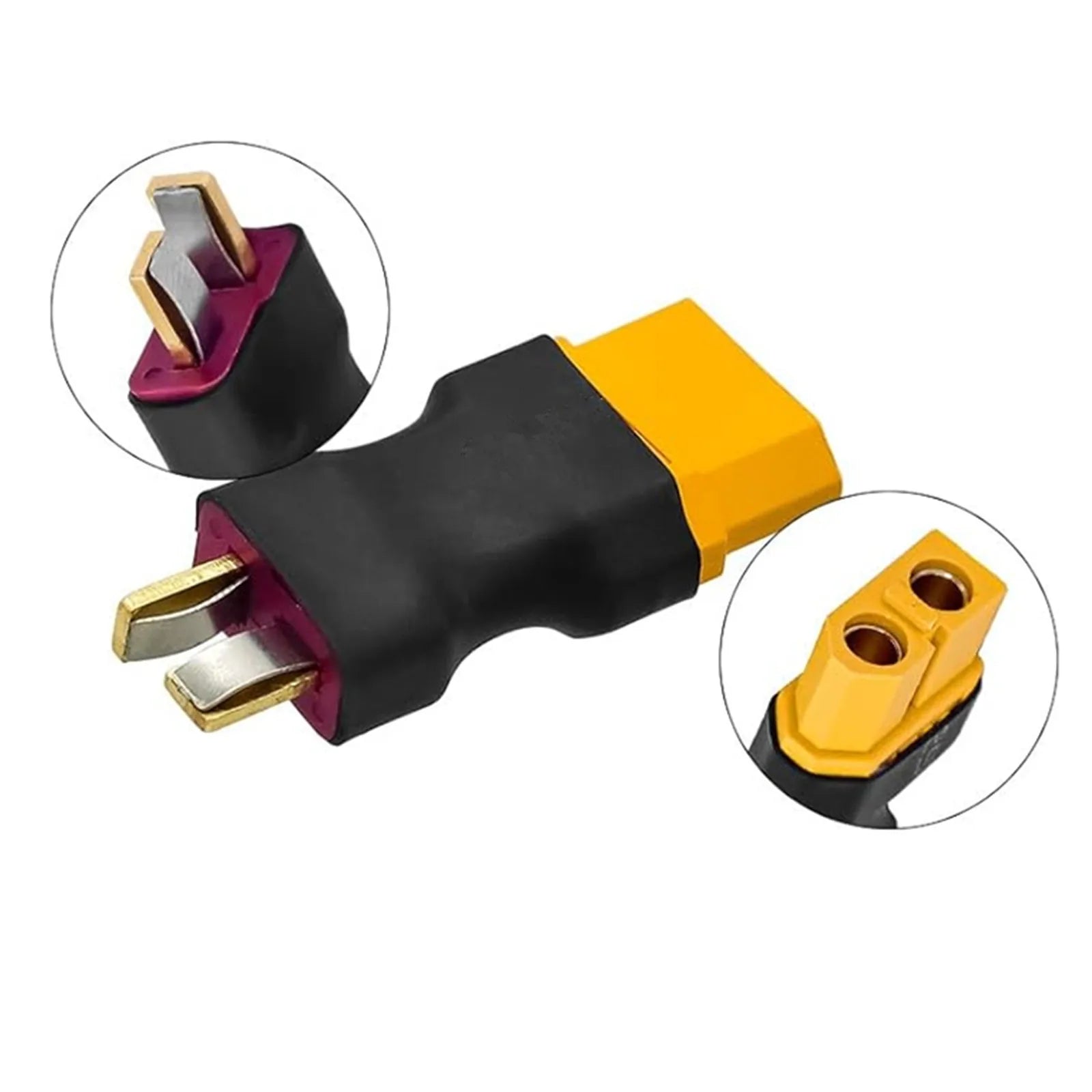 RCXAZ XT60 Female to T Plug Male Adapter – 5PCS