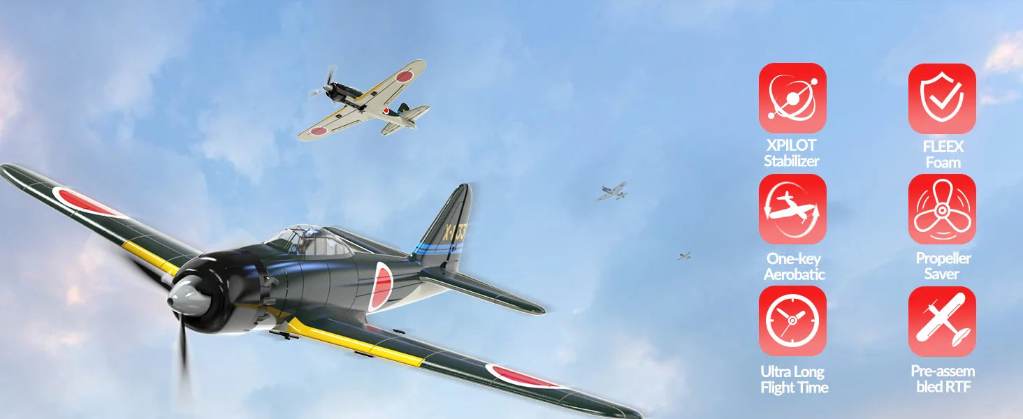 Volantex Spitfire RC Plane 2.4G 4CH Warbird – 400mm RTF