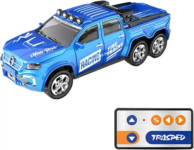1/64 Mini RC Car 4x4 Alloy Racing Truck with Lights