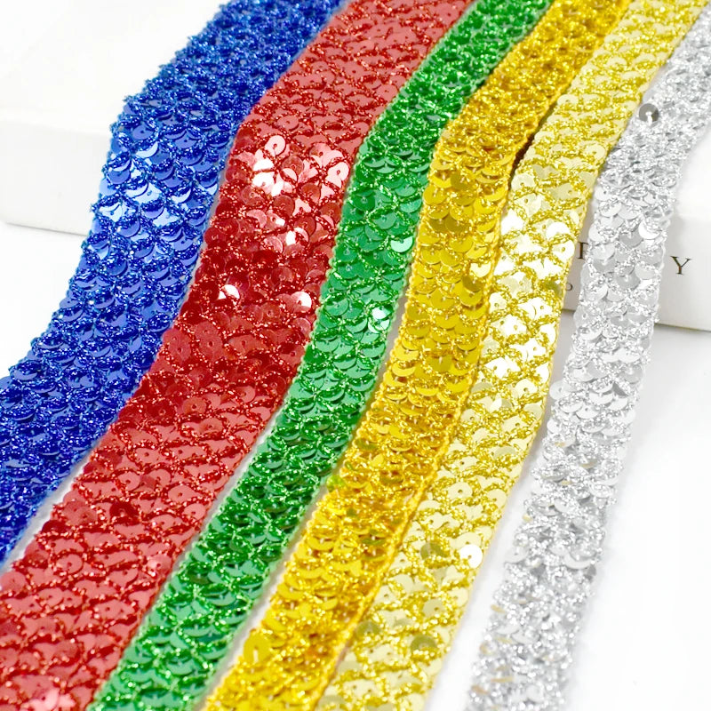2–10M Sequin Ribbon Lace Trim – DIY Sewing & Wedding Decor