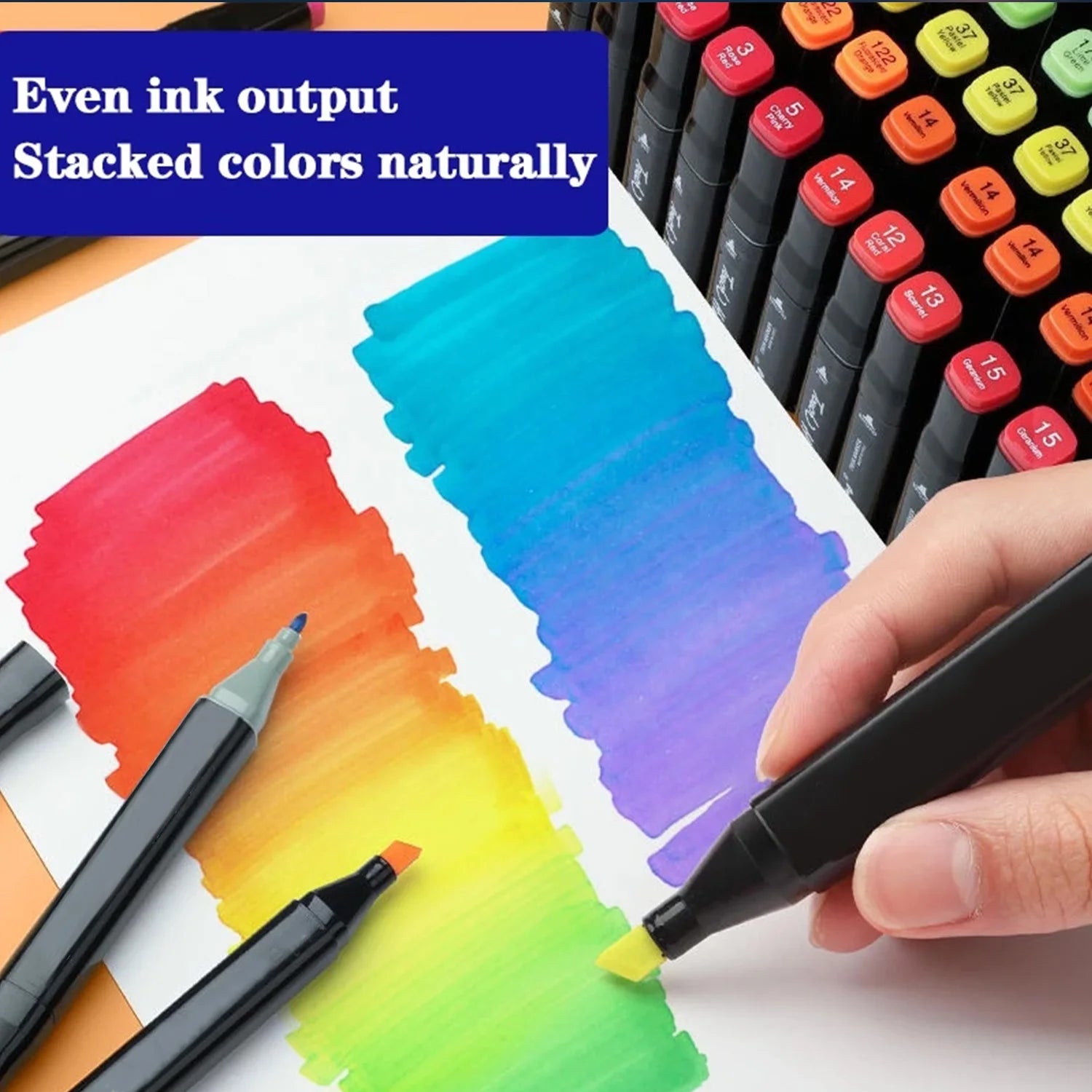 Double Tip Permanent Art Marker Pens – 24–168 Colors