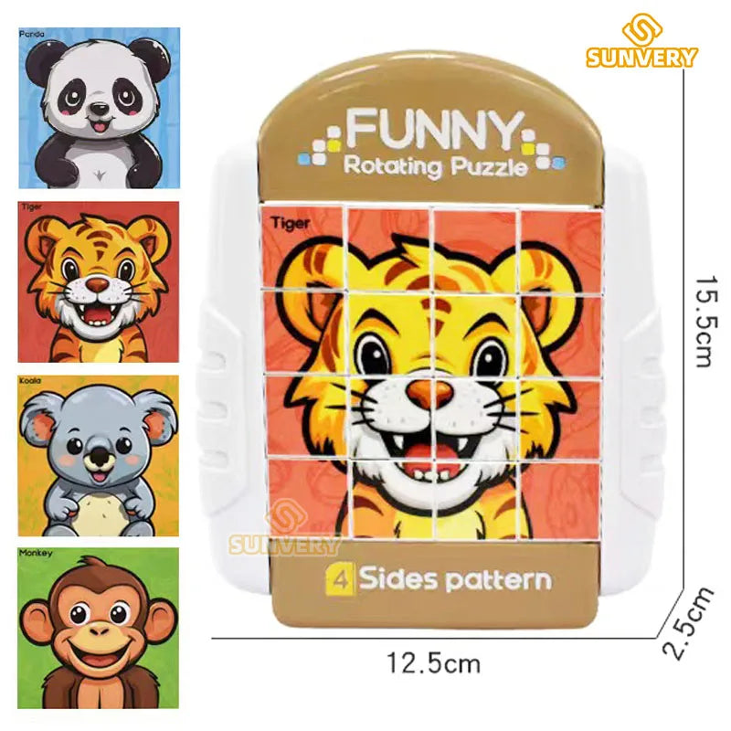 4-in-1 Rotating Puzzle – Fidget Toy for Kids Ages 3+