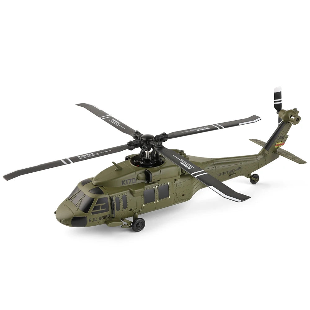 WLtoys K170 RC Helicopter Black Hawk 4CH Dual Brushless
