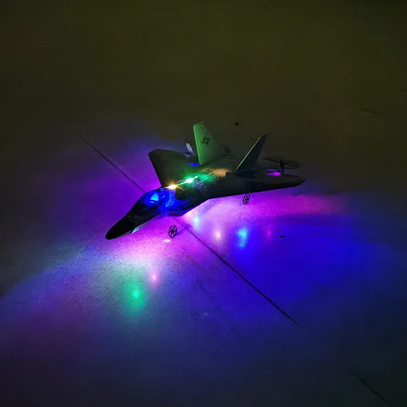 2024 F22S RC Airplane 2.4G 4CH Raptor Jet with LED & Gyro