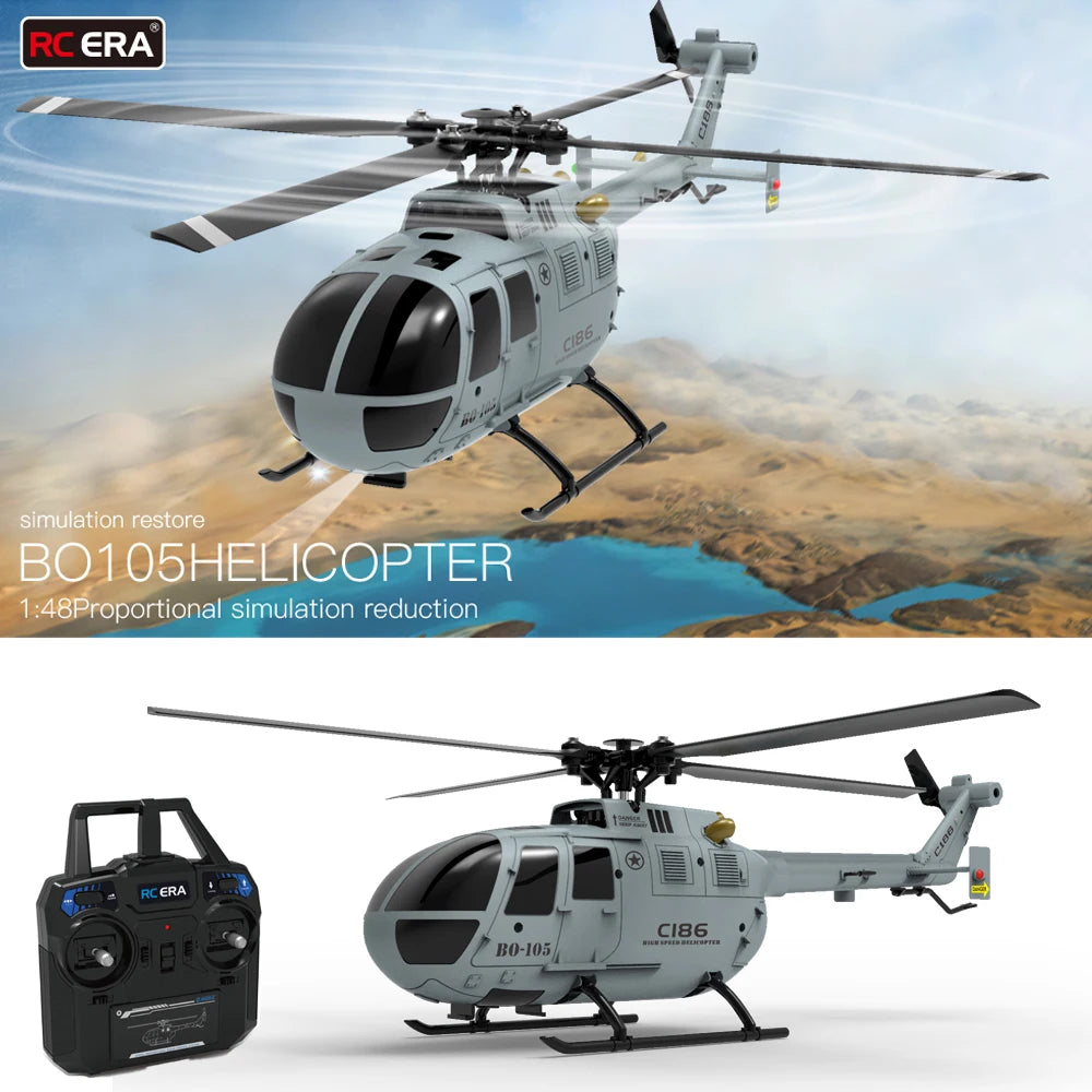 C186 RC Helicopter 2.4G 4CH BO105 with 6-Axis Gyro