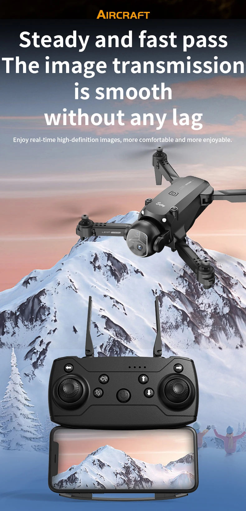 H20 Foldable RC Drone – Four-Axis Flying Toy with Dual Lens & Optical Flow Hover