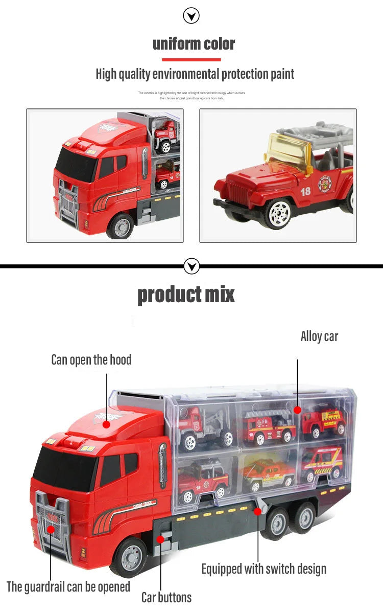 10-in-1 Construction Truck Toy Set – Die-Cast Vehicles for Kids