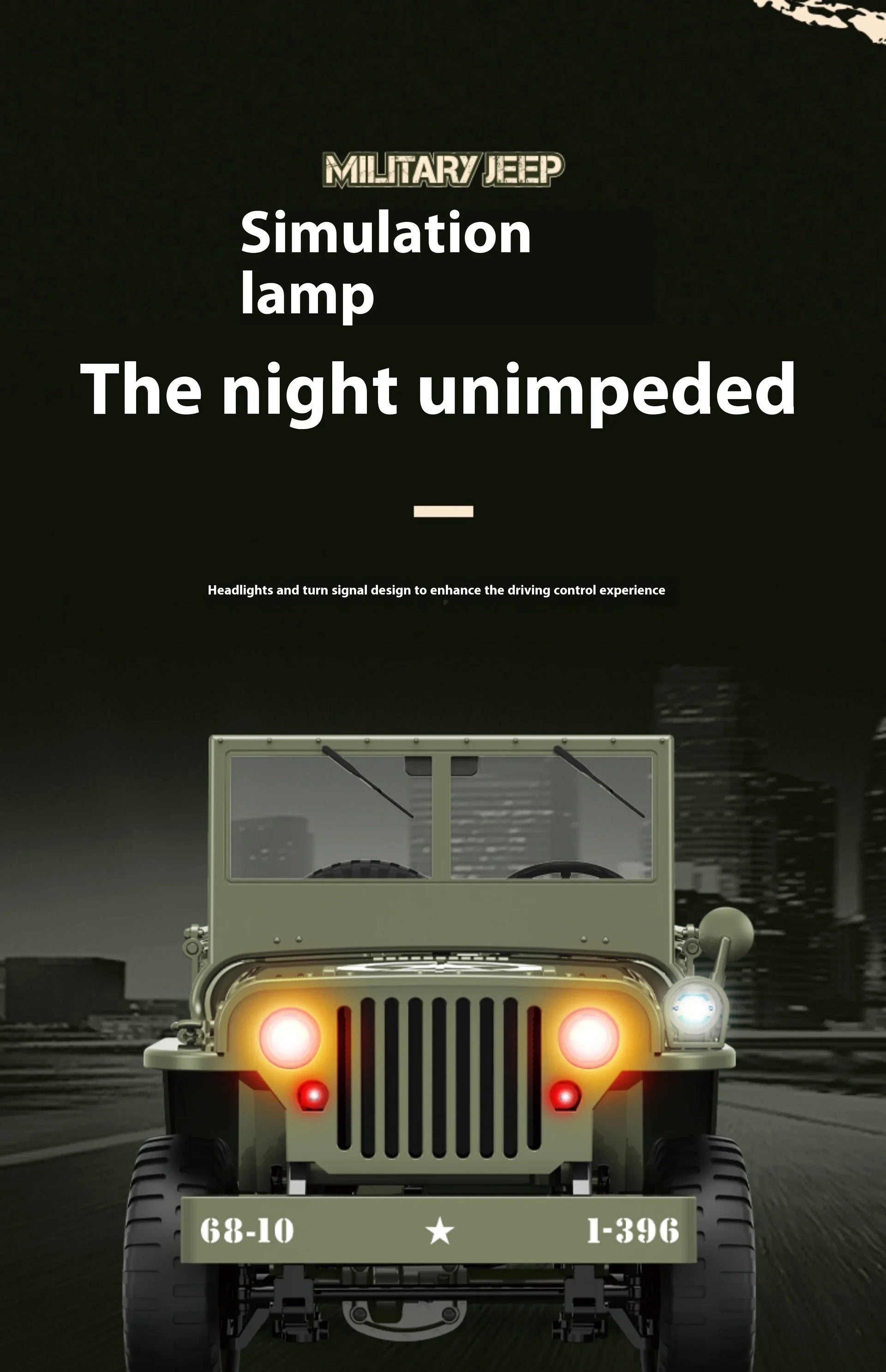 JJRC C8815 RC Jeep Willys 1/12 4WD Military Crawler Truck RTR