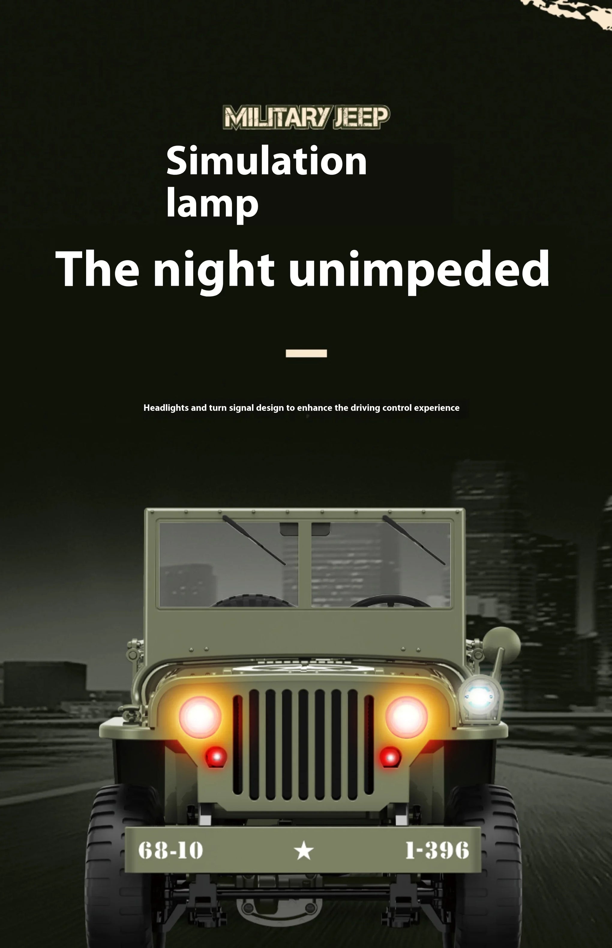 JJRC C8815 RC Jeep Willys 1/12 4WD Military Crawler Truck RTR