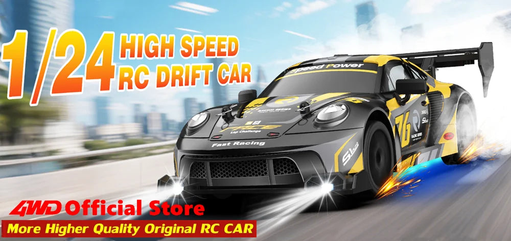 4WD RC Drift Car with LED – High Speed Racing RTR