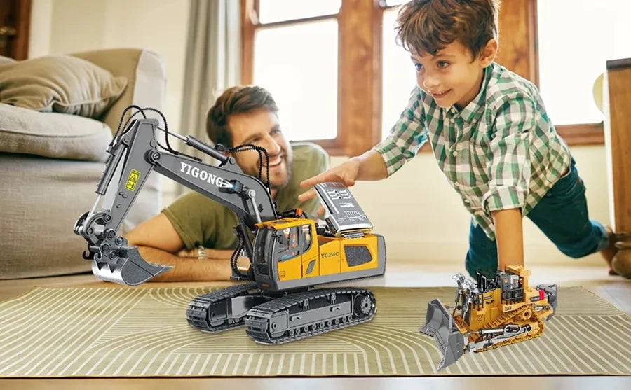 4WD RC Excavator Dump Truck Bulldozer Toy – Construction Vehicle