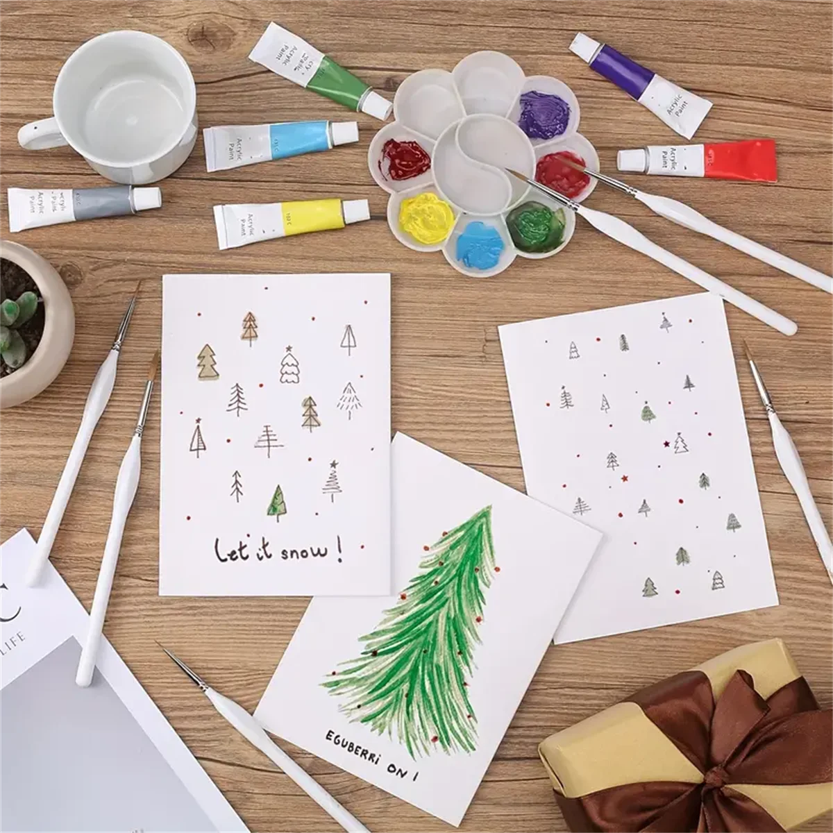 Yutiars 11-Piece Miniature Detail Paint Brush Set – Fine Art Brushes