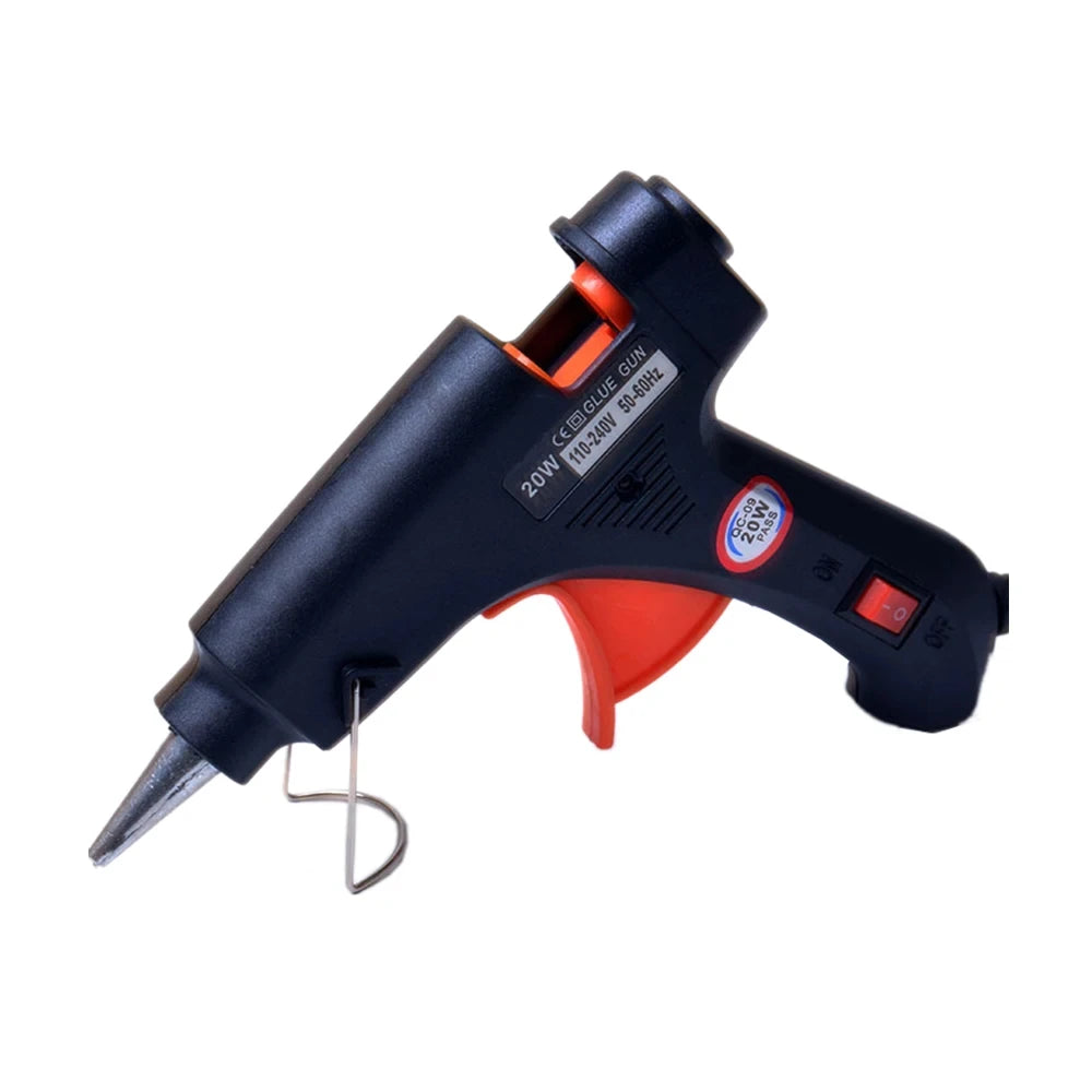20W Mini Hot Melt Glue Gun – DIY Electric Repair Tool with 7mm Glue Stick Compatibility (EU Plug)