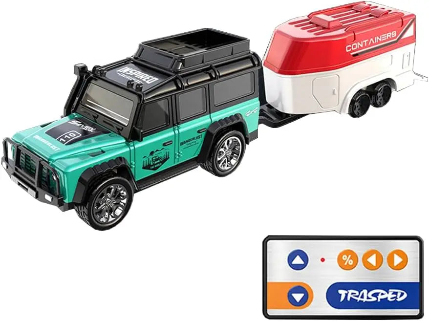 1/64 Mini RC Car 4x4 Alloy Racing Truck with Lights