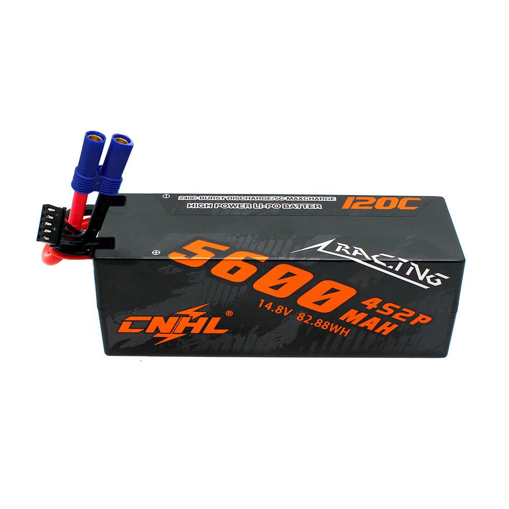 CNHL Lipo Battery 3S/4S 5600-8000mAh 11.1V/14.8V Hard Case with T EC5 Plug