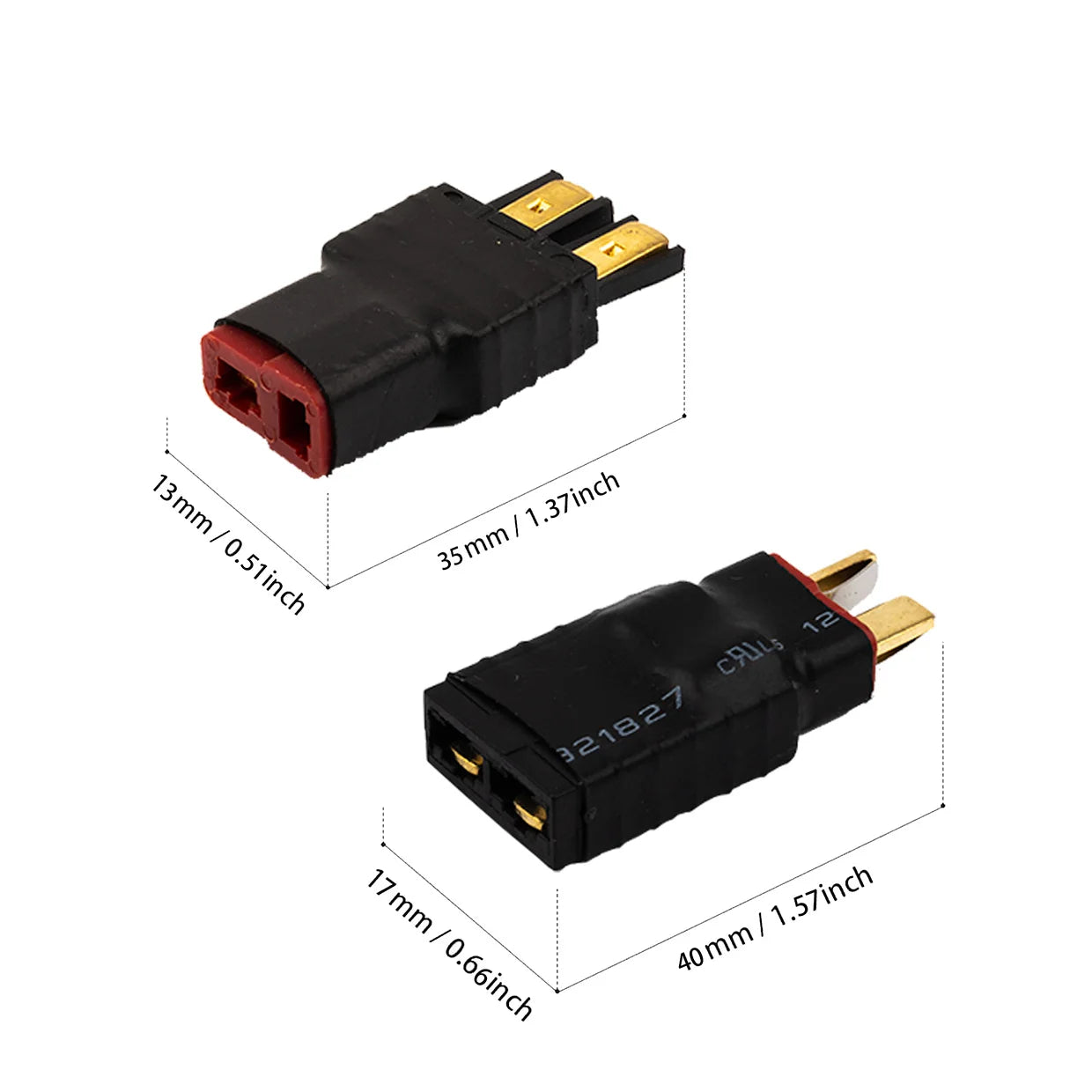 RCXAZ XT60 Female to T Plug Male Adapter – 5PCS